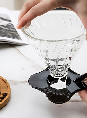 hario聪明杯v60滤杯咖啡滤杯玻璃陶瓷漏斗手冲咖啡壶过滤套装器具