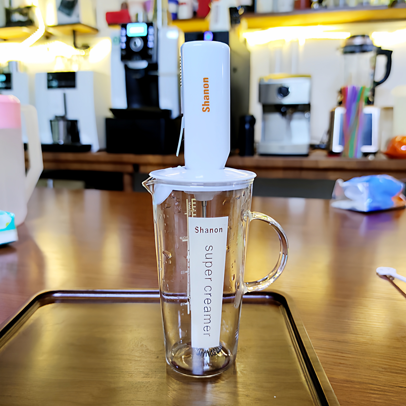 shanon咖啡家用电动手持打奶泡器