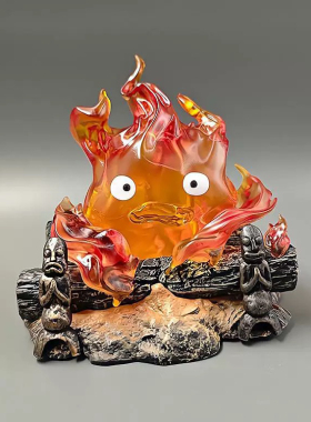 潮玩哈尔的移动城堡卡西法小火苗摆件小夜灯模型礼物动漫影视手办