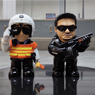 逃学威龙公仔 破坏之王 懦夫救星人人有功练蒙面猫魔鬼达手办摆件