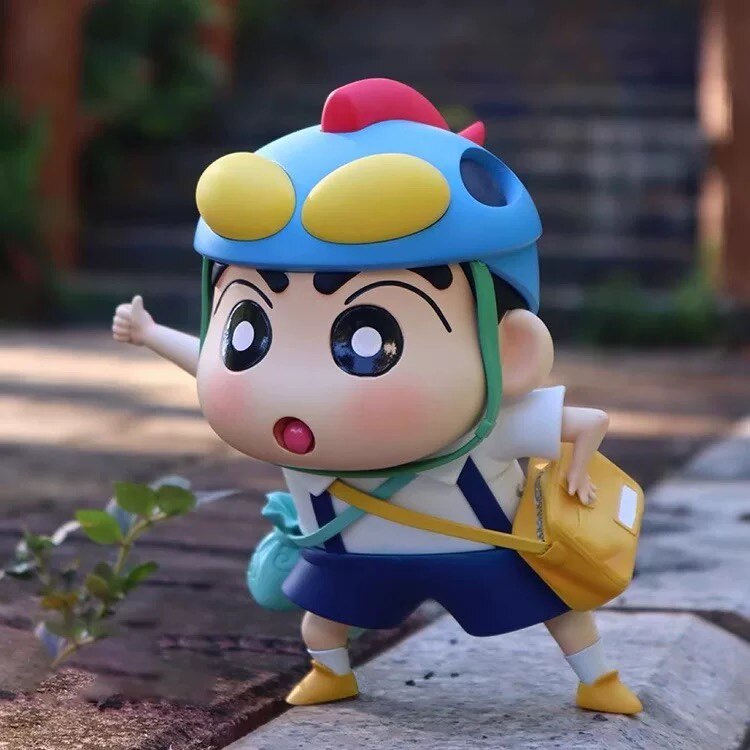 遇见蜡笔小新手办野原新之助q版可爱男生动漫模型机箱摆件周边