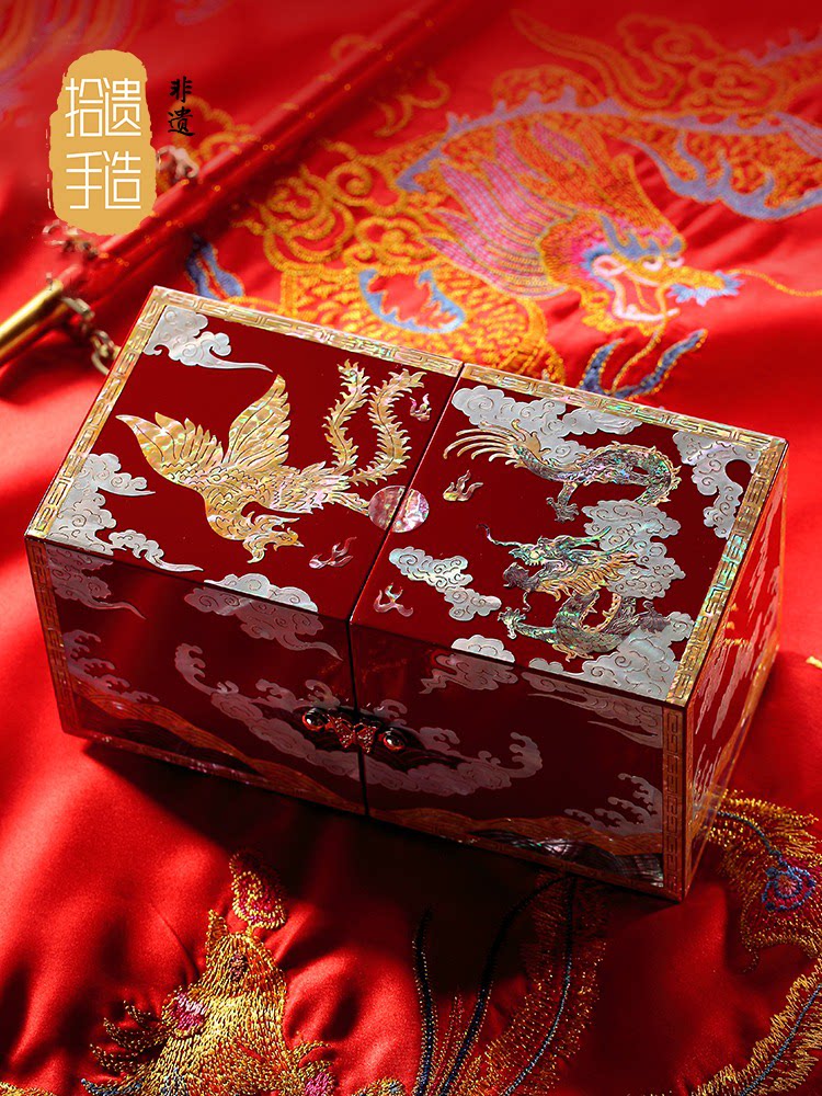 螺钿漆器首饰盒结婚礼物