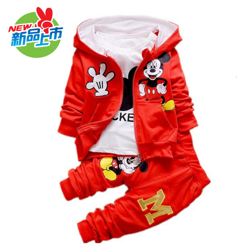 0-1-2-3-4岁秋天婴儿童长袖卫衣女童三件套装男宝宝男童装春秋装