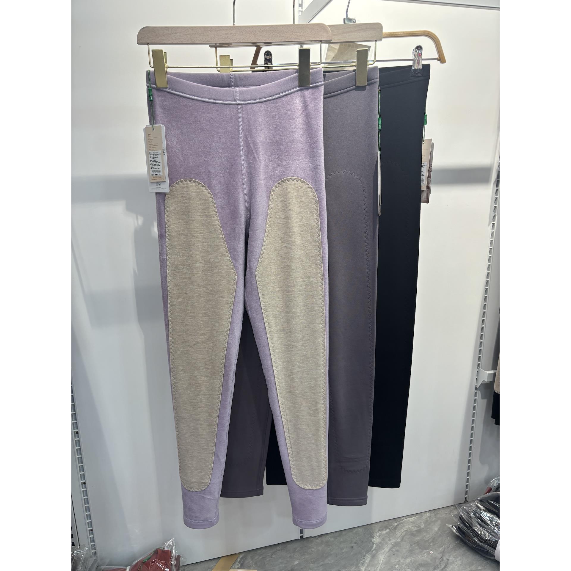 一裳85119冬季新款女中厚单层羊毛保暖裤加长护膝保暖秋裤打底裤