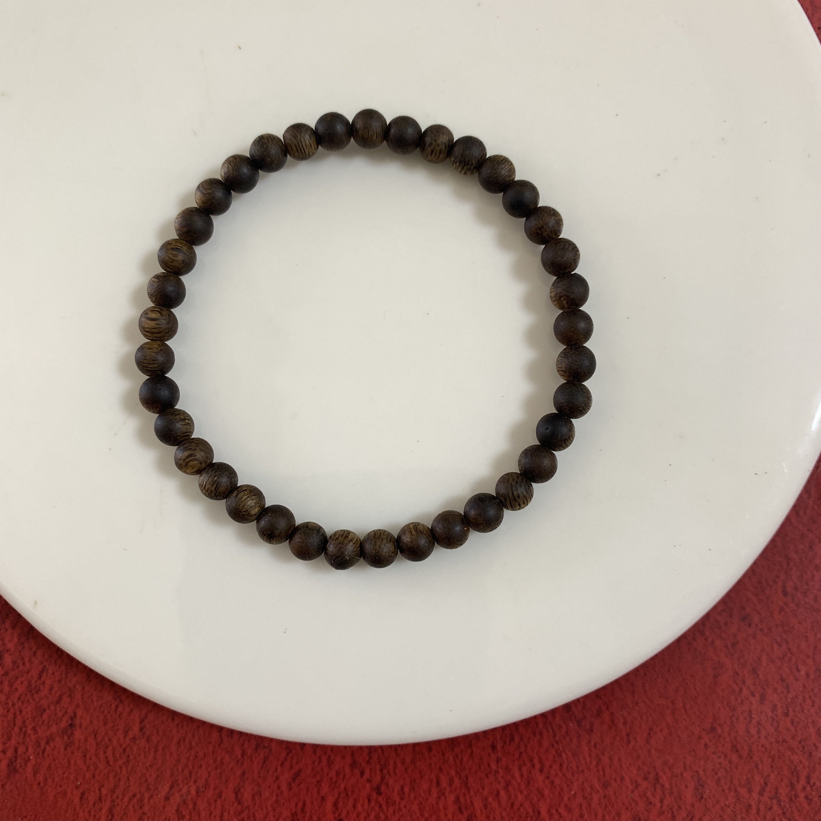 绿奇楠沉香简约手链5mm圆珠单圈素雅盘玩珠串饰九九分分沉高品质