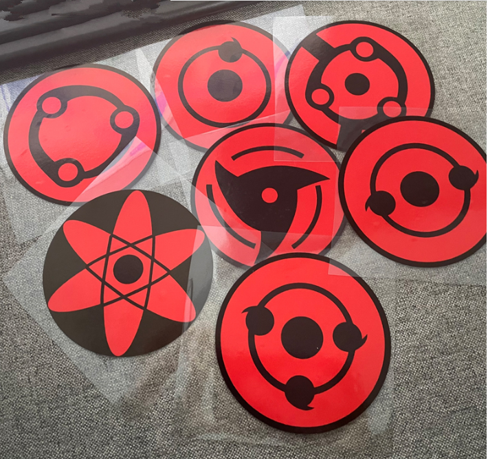 火影忍者动漫宇智波佐助写轮眼鼬万花筒装饰贴车尾反光警示车贴纸