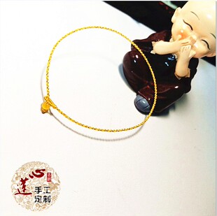 特细极细新款加金线压太岁生肖平安红绳男女手绳纯手工精编脚链绳