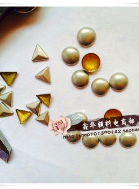 亚光古银色烫钻铜片DIY