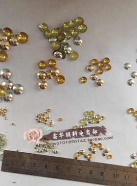 1mmdiy半圆美甲银色贴片