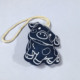 26年扎染布艺钥匙扣包挂件可爱生肖挂饰旅游伴手礼深蓝色刺绣玩偶