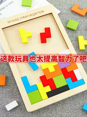 Tetris building blocks jigsaw puzzle for young children 2-3-4-6 years old 5 children toys beneficial intelligence development boys and girls