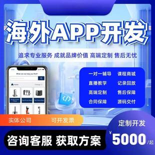 海外APP开发软件开发定制小程序物联网教育商城语音房源码