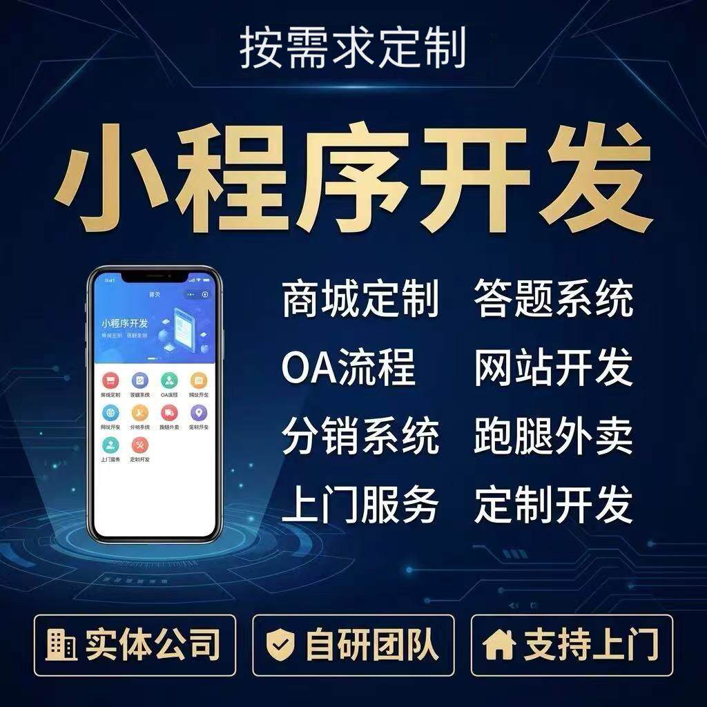 小程序软件开发网页app设计制作商城旅游外卖家政全行业定制开发