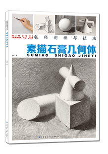 名师范画与技法 素描石膏几何体 素描基础教程临摹书籍美术基础技法结构到位绘画册照片风暴高艺联考主导陈敲平陶罐门砖教学程材