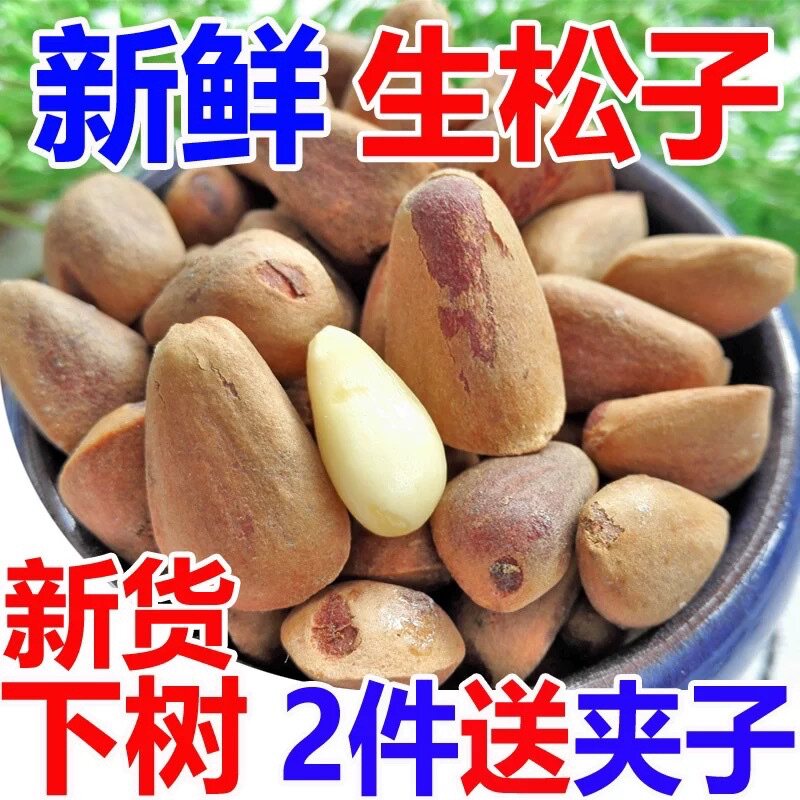 一宁家乡生松子不开口送夹子2斤包邮