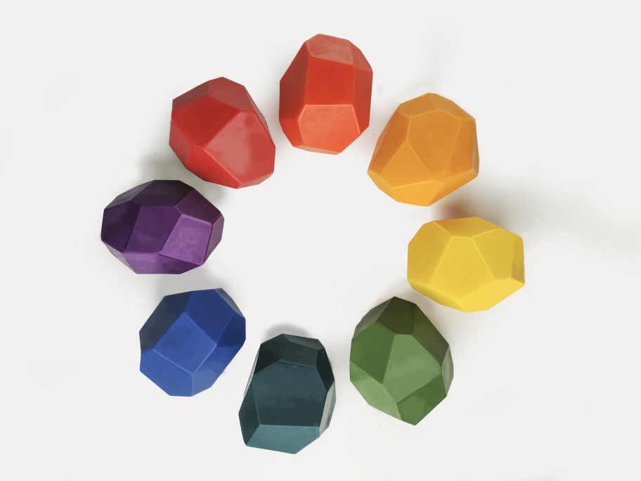 一岁婴儿宝宝蜡笔安全无毒好抓握可水洗可啃咬蛋糕口红色粉蜡笔