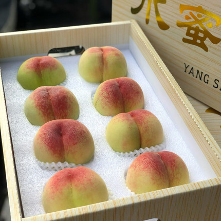 阳山水蜜桃6颗大果装礼盒当季水果顺丰空运包邮