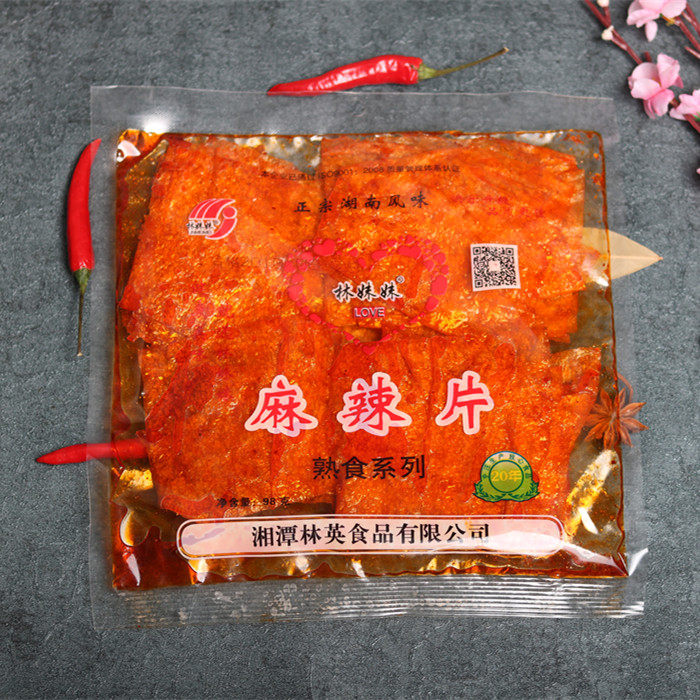 湖南湘潭特产林妹妹麻辣片辣条鸡皮条儿时零食8090老式怀旧辣片