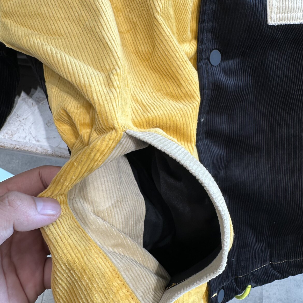 PUMA 가을 남성 캐주얼 드로스트링 스티치 대비 코듀로이 코치 재킷 534752