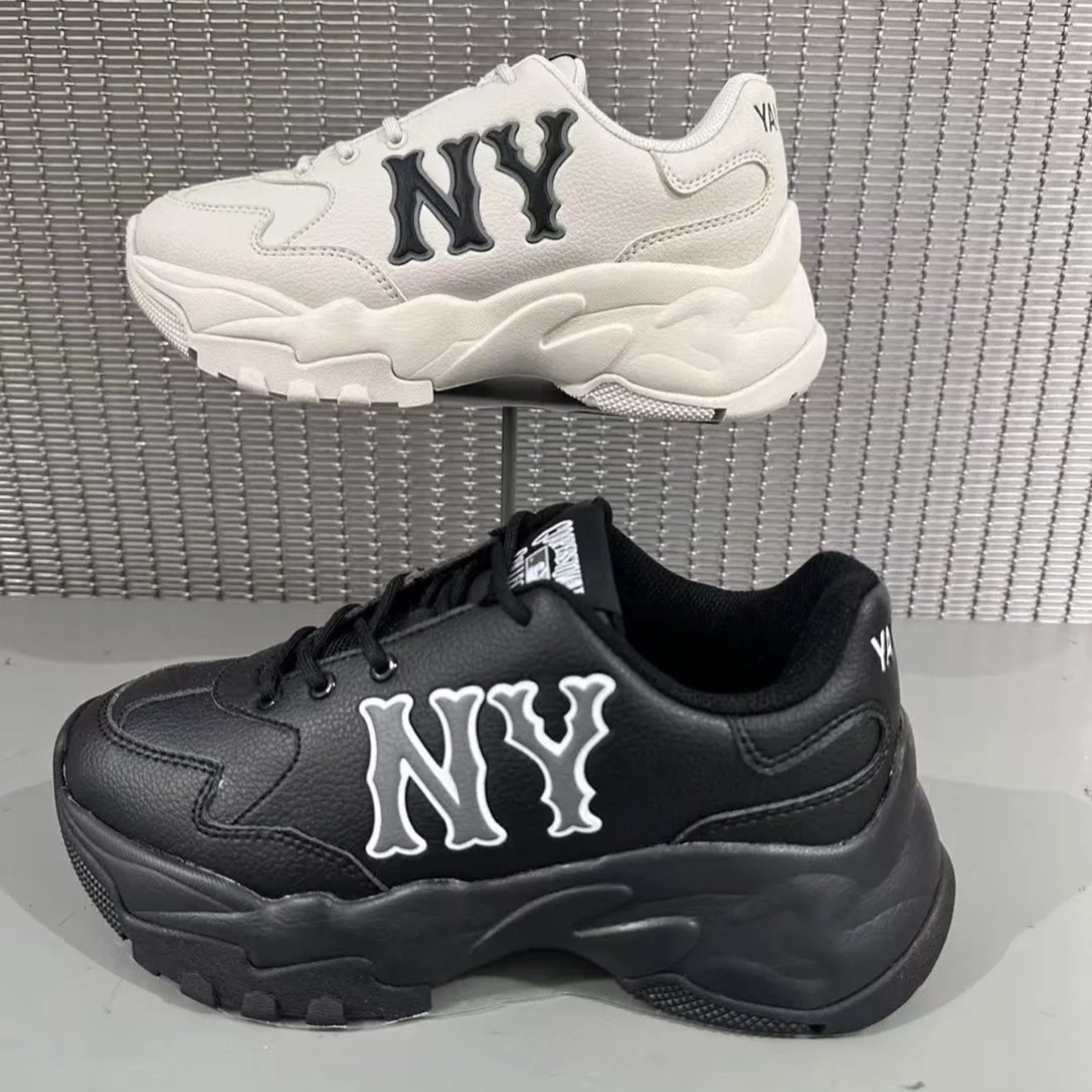 MLB 25年新款男女情侣款NY标厚底增高老爹鞋运动休闲鞋3ASHC015N,运动鞋new,老爹鞋,淘宝优惠券,粉丝福利购,淘宝优惠卷