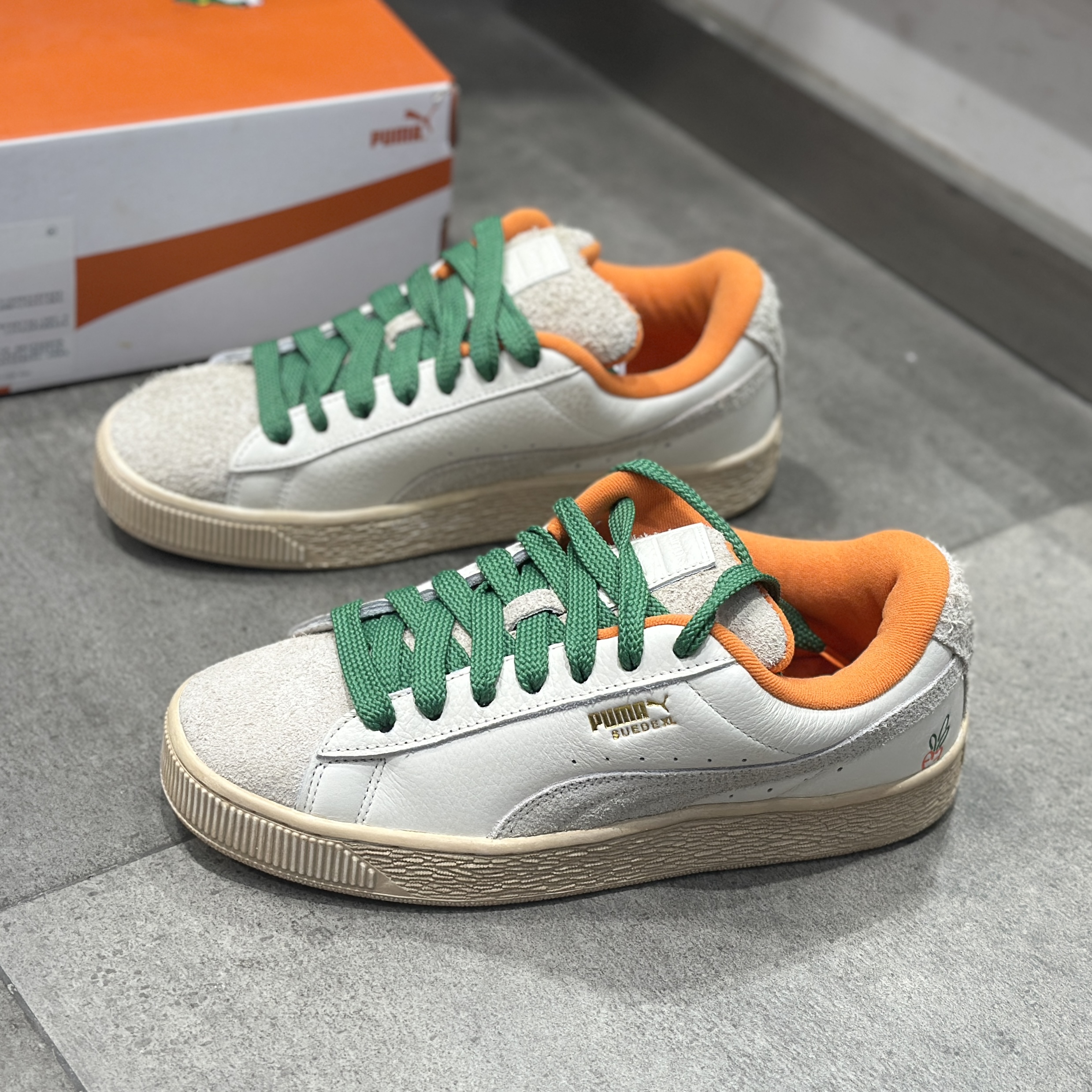 PUMA彪马 CARROTS胡萝卜联名SUEDE XL男女同款面包鞋板鞋 398801