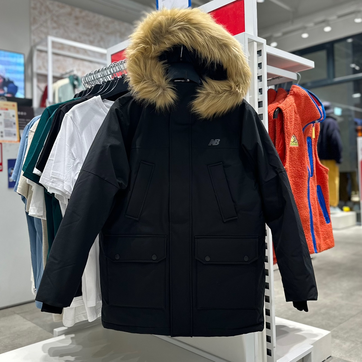 New Balance NB 24年新款男士休闲中长款潮流羽绒服 AMJ44300