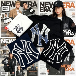 NEW ERA MLB 纽约洋基队 印花圆领夏季美式短袖 男女同款14179141