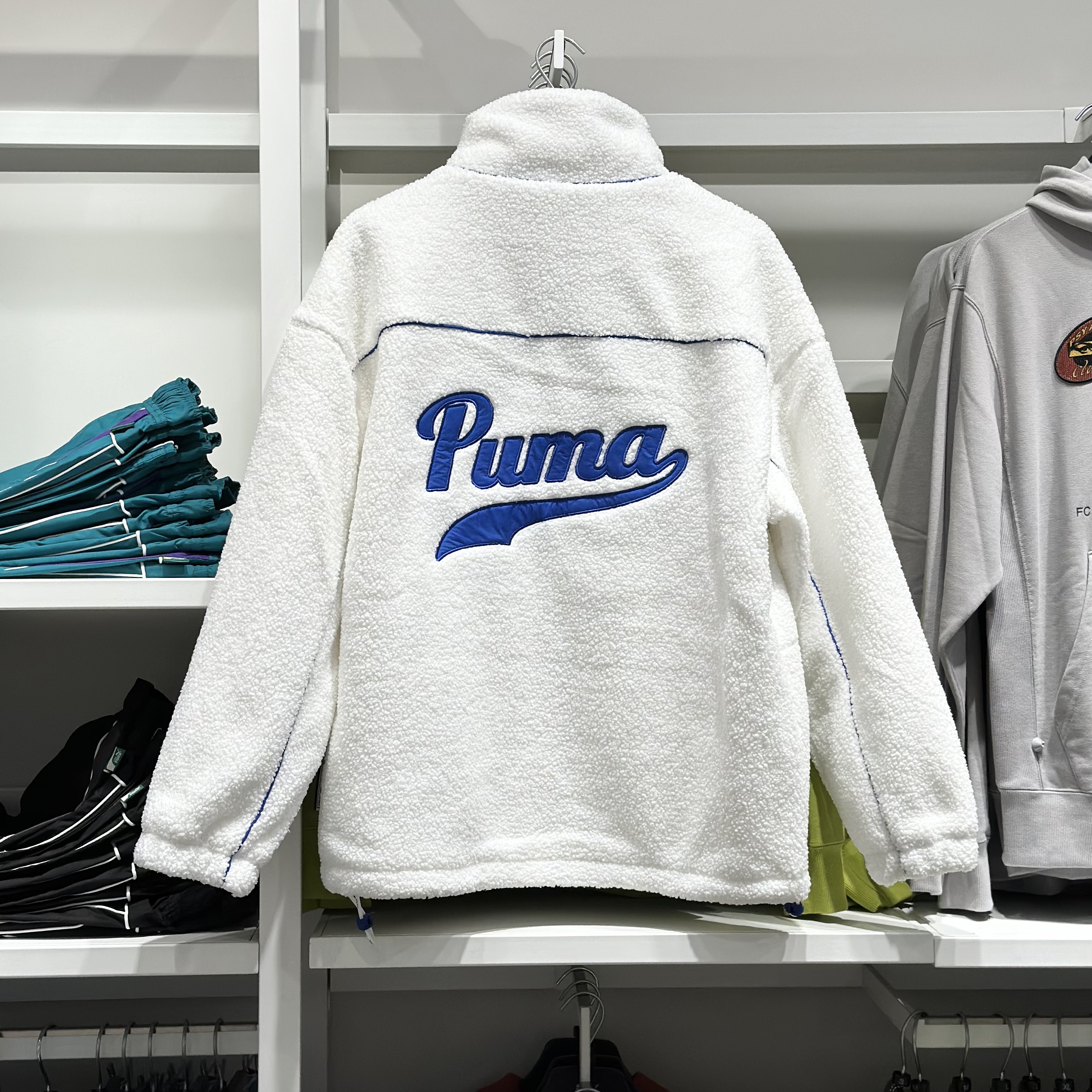 PUMA彪马 男女情侣秋冬款羊羔摇粒绒保暖加绒休闲夹克外套539750