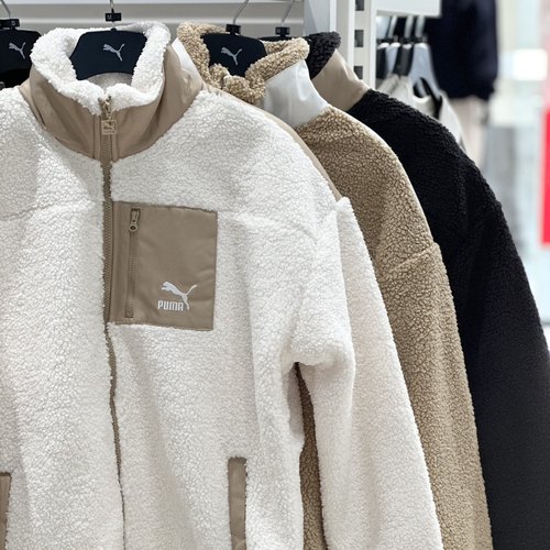 PUMA彪马 男女情侣同款仿羊羔绒立领运动休闲外套 SHERPA 625525