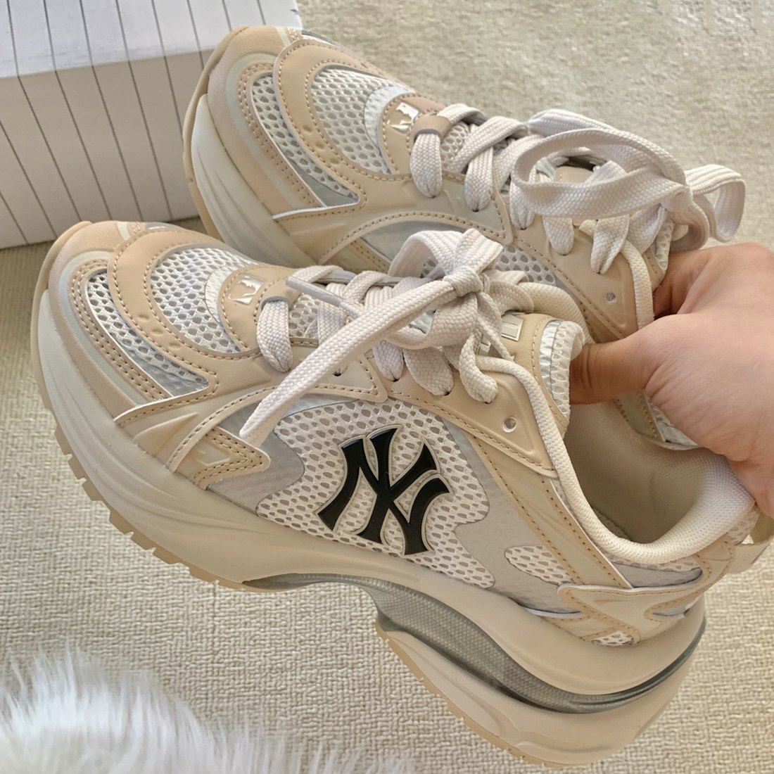 MLB 张凌赫虞书欣同款新款休闲流浪网面透气增高老爹鞋3ARNSPL4N,运动鞋new,运动休闲鞋,淘宝优惠券,粉丝福利购,淘宝优惠卷