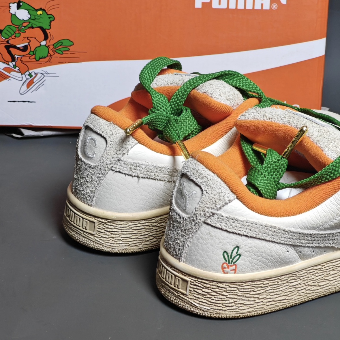 PUMA彪马CARROTS联名男女款胡萝卜灵感面包鞋板鞋 SUEDE XL398801