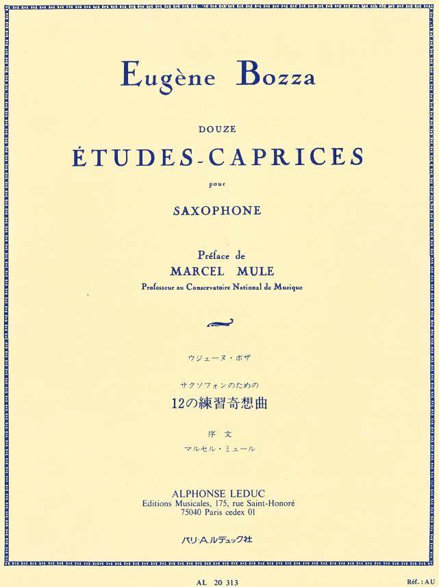 ZS035-博扎 12首萨克斯【随想练习曲】 Bozza-12-Etudes-Caprices