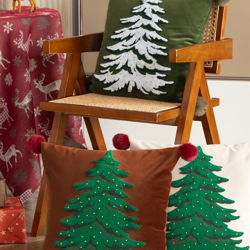 圣诞抱枕套ins风刺绣沙发靠床头