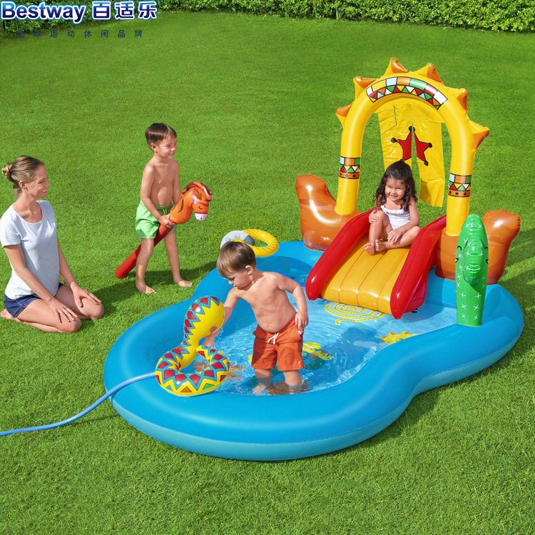 原装正品Bestway充气海洋球池婴幼儿童戏水池游泳池钓鱼沙池53118