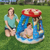 原装 Bestway糖果遮阳戏水池游泳池浴盆沙池海洋球池52270 正品