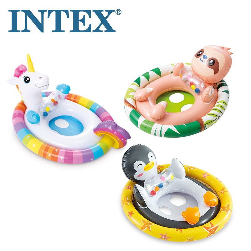 INTEX59570动物造型婴儿座圈婴儿水上玩具儿童游泳圈坐圈游泳圈