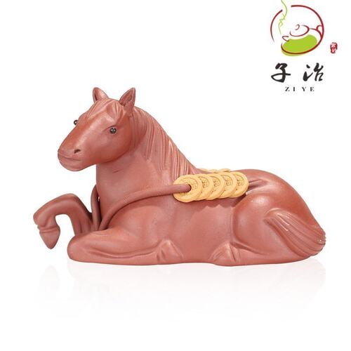 子冶 马上有钱 茶宠 紫砂摆件 茶具 宜兴紫砂 纯全手工