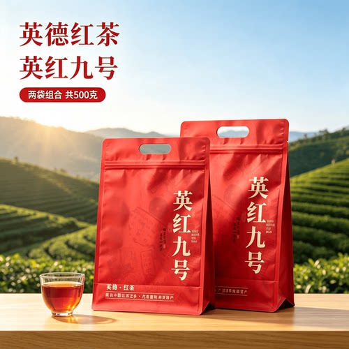 正品英德原产核心一级红茶老树英红九号浓香型茶叶自己喝袋装500g