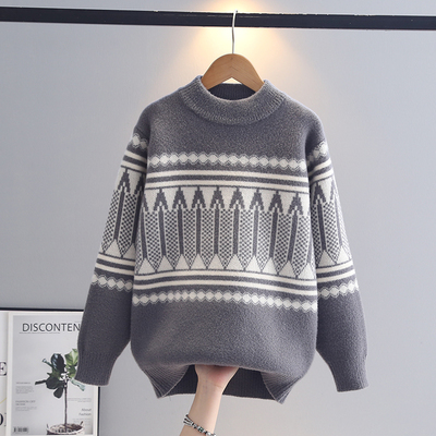 男童毛衣套头秋冬保暖针织衫