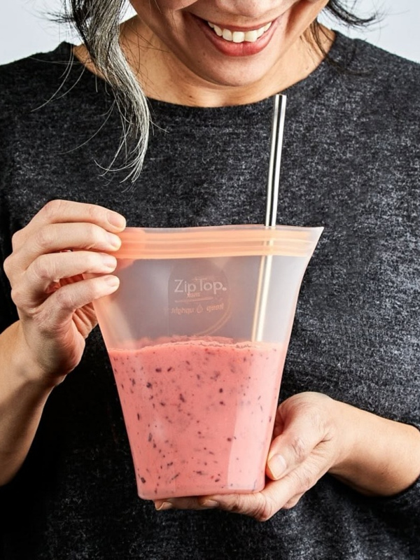 美国Ziptop硅胶杯便携式水杯咖啡杯硅胶微波方式内置杯