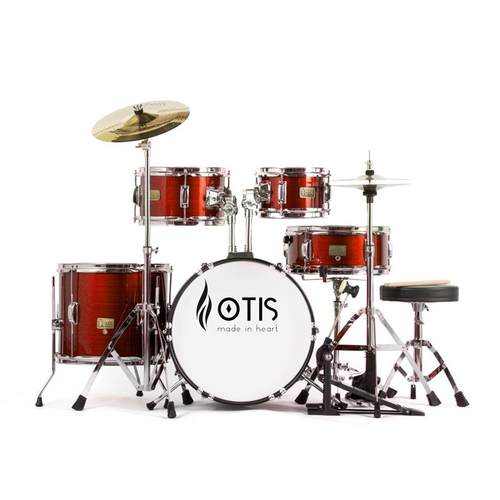 架子鼓 奥司架子鼓 DO-B01初级儿童爵士鼓Drum拉丝红/蓝/灰色