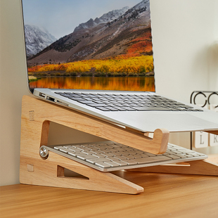 散热游戏托架笔记本多功能支架桌笔记本支架 实木电脑增高竖立站式
