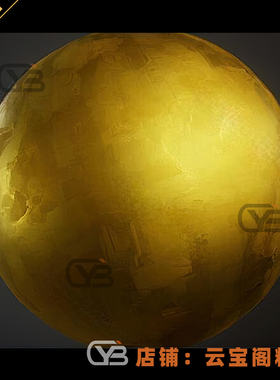 Substance Designer风格化金银色金属材质SD卡通材质球