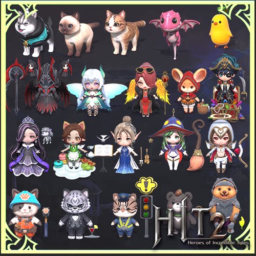 HIT2 精灵 宠物 Q版 卡通 动物 猫狗 动作 3D模型 MAX 动画源文件