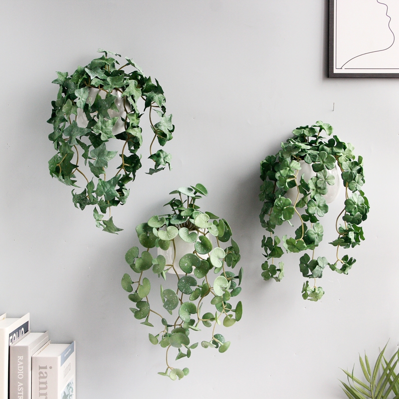 墙面仿真绿植藤条植物假花壁挂