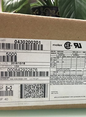 Molex连接器 43020-0201 430200201 胶壳2P 原装现货 一个起拍