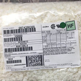 molex连接器 87439-0300 874390300 胶壳3P 原装现货 一个起拍