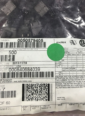 一个起售 molex连接器 50-57-9405 5057-9405 50579405 原装现货