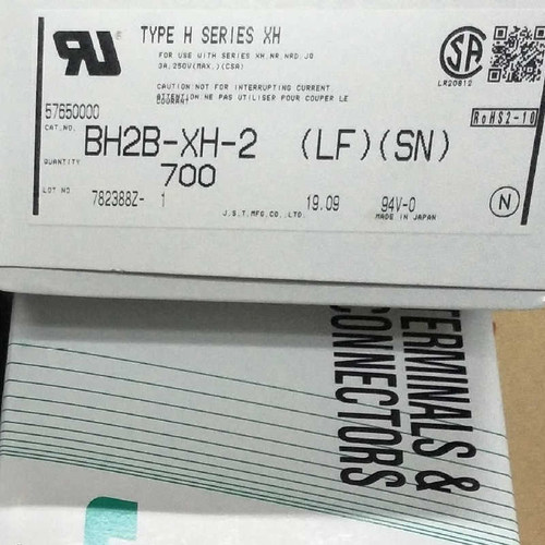 JST连接器 BH2B-XH-2(LF)(SN) 2pin针座 2.5mm 原装现货