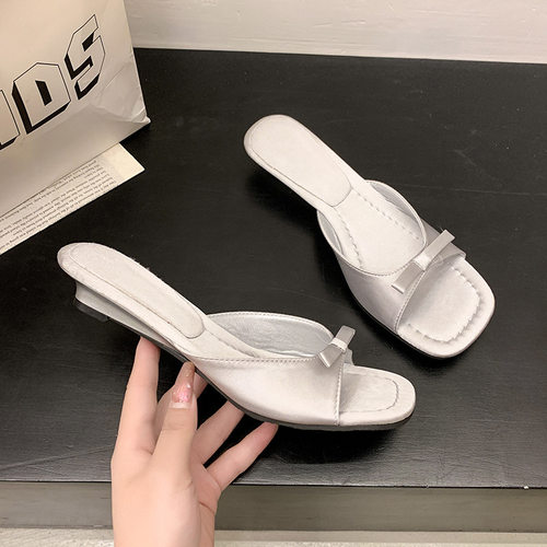 women's Large Summer Low Heel Knot High Beauty Cool Slipper